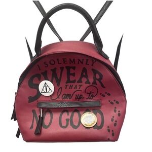Harry Potter I Swear That I Am Up To No Good Faux Leather Mini Backpack Bag
